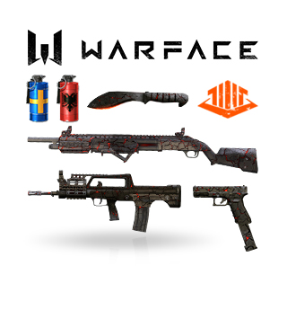 WARFACE НАБОР МОЩНОГО ОРУЖИЯ + VIP-УСКОРИТЕЛЬ + КОМПЛЕКТ ДЫМОВЫХ ГРАНАТ
